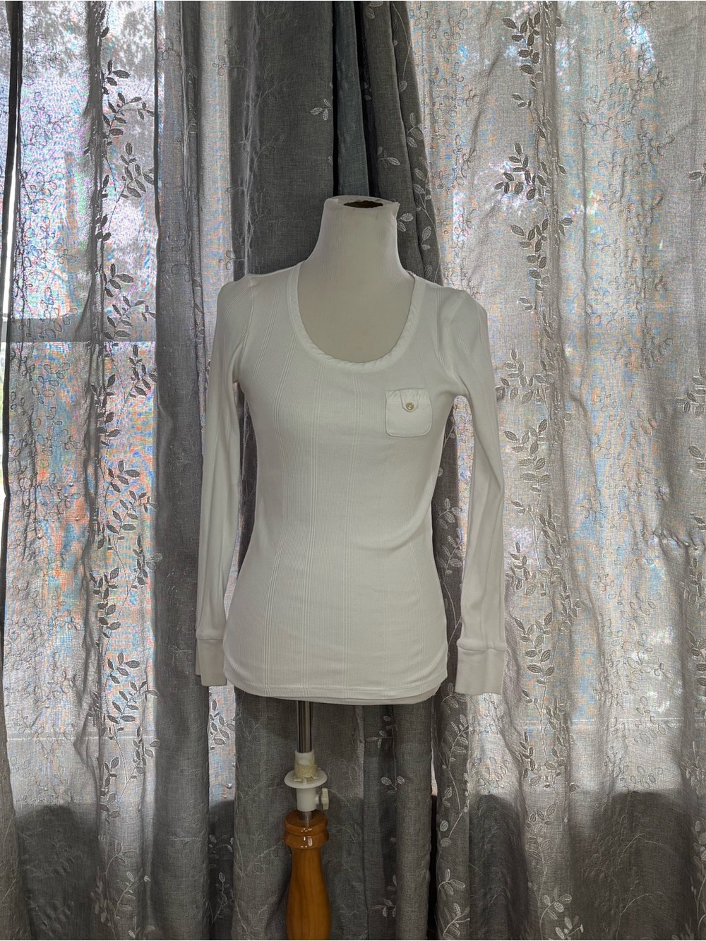 Y2K old navy white cotton long sleeve